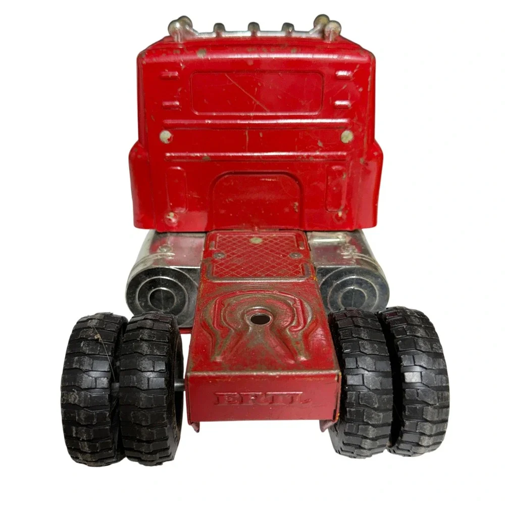 Vintage‎ Ertl International Transtar II Semi Truck Vista Dome Horse Van Trailer